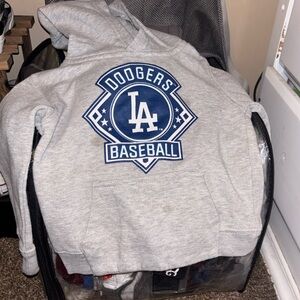 Toddler Boys Los Angeles Dodgers Grey & Blue Hoodie Sweatshirt size 3t